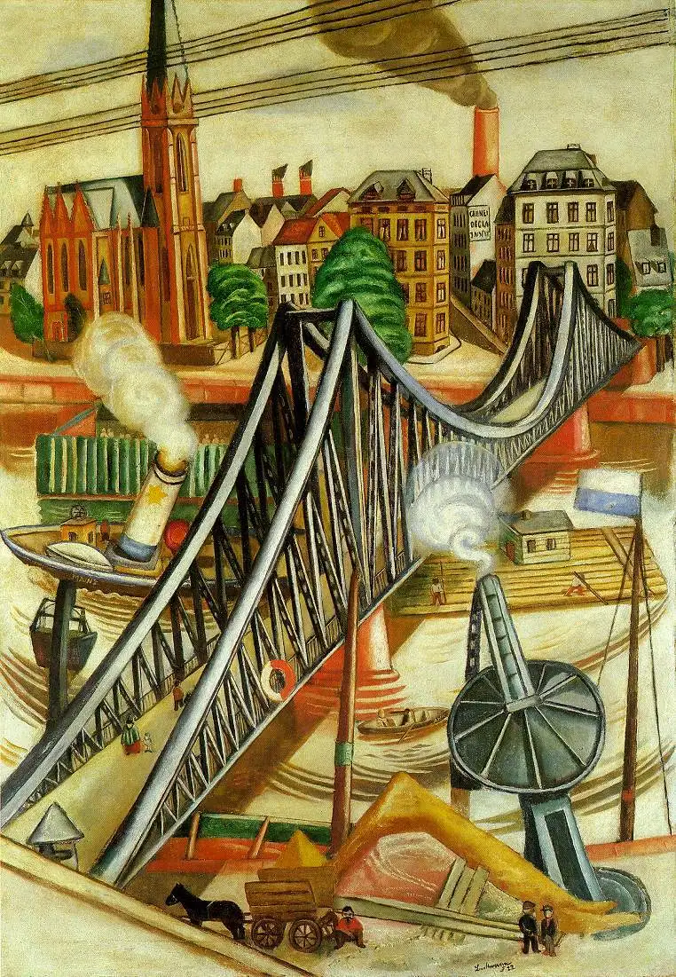 

100% handmade high quality oil painting reproduction on linen canvas by professional artist,the-iron-footbridge-1922