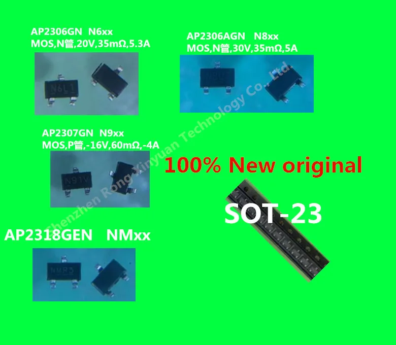 50 pieces / lot  AP2306GN AP2306 N6L1 . AP2306AGN AP2306 N8U3 . AP2307GN AP2307 N91V . AP2318GEN AP2318 NMR3 . 100% New original