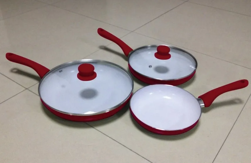 Ceramicore ceramic pan ceramic coating pot flat buzhanguo frying pan 5 piece set