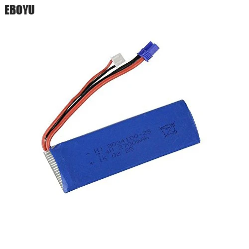 EBOYU 7.4V 2700mAh 25C Lipo Battery Spare Part for Hubsan H501S H501C X4 FPV RC Quadcopter Drone Replacement Battery