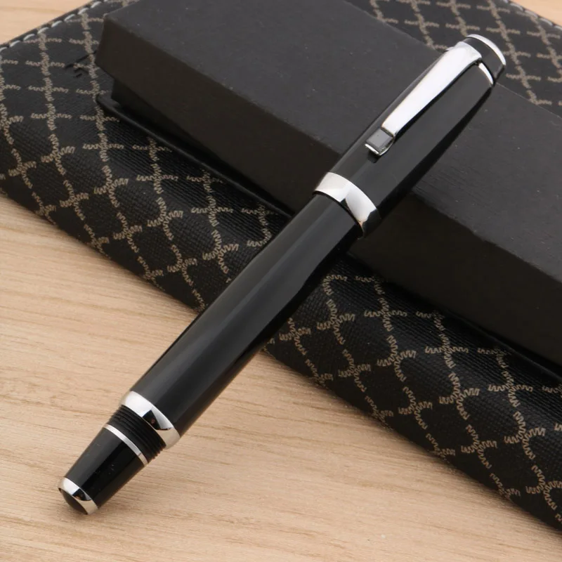 Black diamonds twisted black office writing silver Trim ROLLERball PEN Spin Metal Signature  ink Pens Stationery Office