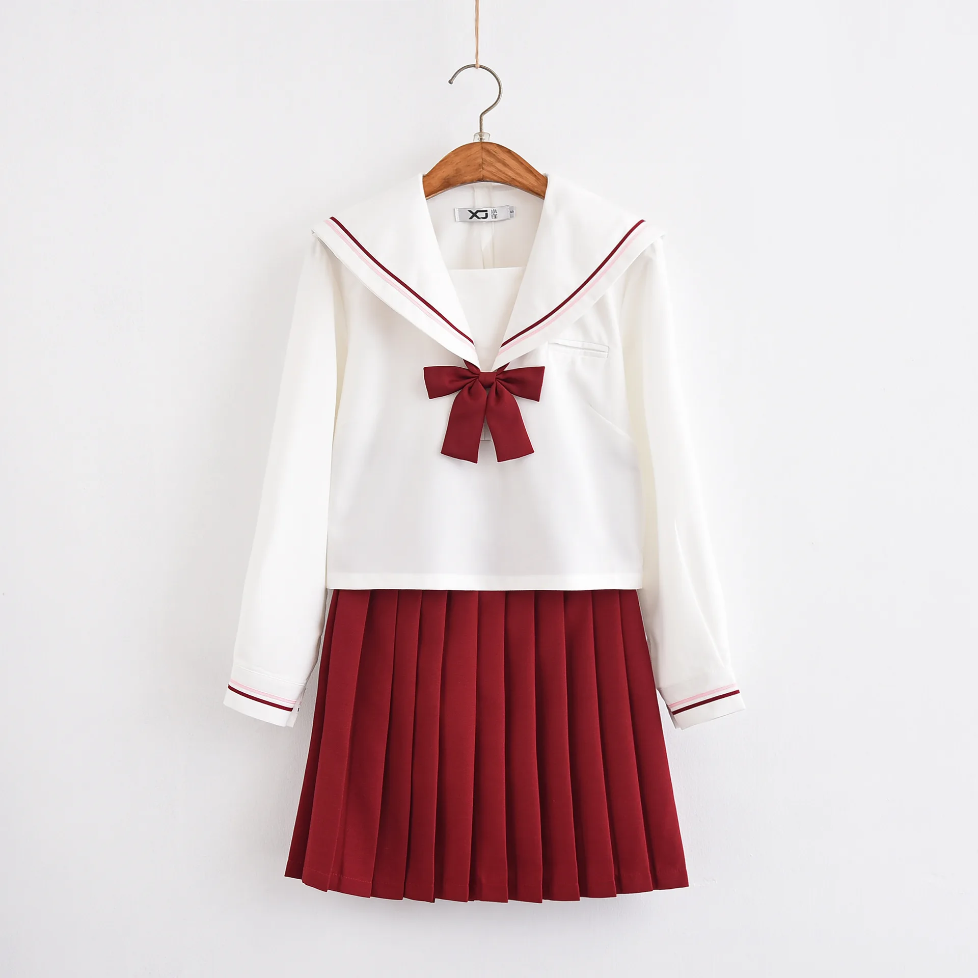 Jk-uniforme de manga larga para otoño, uniforme de escuela secundaria, estudiantes, coreano, japonés, traje escolar universitario, blusa, Falda plisada