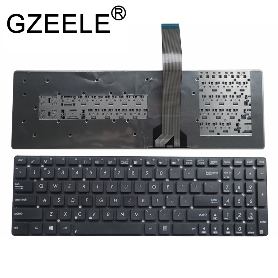 GZEELE New English keyboard FOR ASUS F751LA F751L F751LAV F751LD F751LDV 0KNB0-6100US00 MP-11G33US-528 0KNB0-6125US00 NO Frame