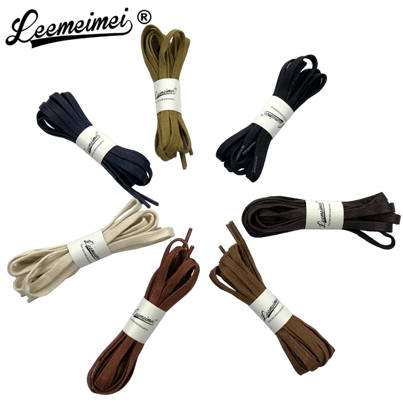 Waxed Shoelaces Leather Shoes Waterproof Cotton Shoe Laces Snow Martin Boots Bootlace Shoelace 120cm