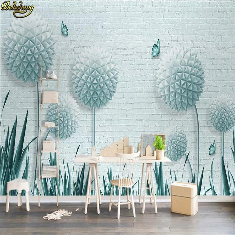beibehang custom Ball Dandelion wall papers home decor photo brick wallpaper 3D mural wallpapers for living room bedroom walls
