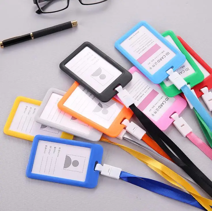 

Identity badge lanyard plastic work ID Neck Strap Card Bus holders work card bus access student card holder with lanyard SN1898