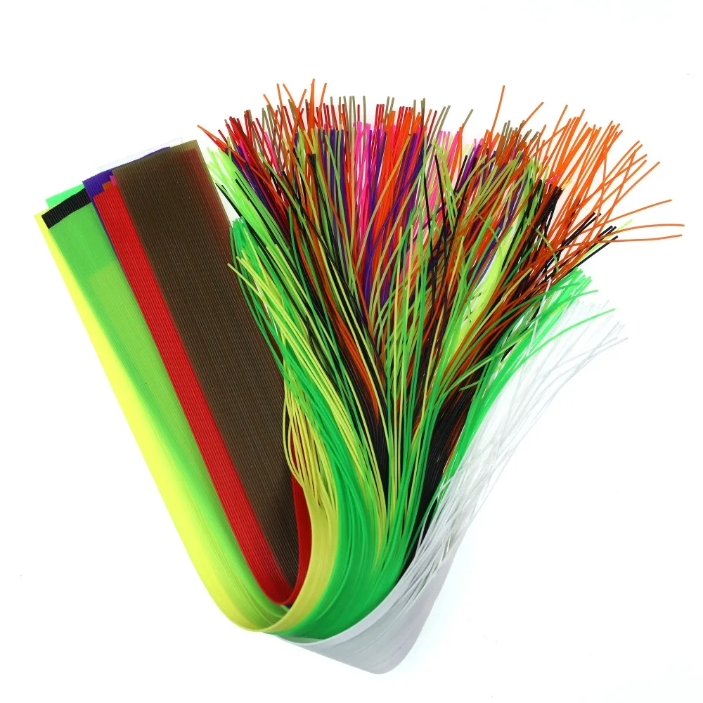2-12 Packungen, 40 Stränge/Packung, 30 cm Silikon-Gummifaden, weicher Wurmköder, Forellenfliegenbeine, Angelköder-Skirts, Nymphen-Fliegenbindematerial – Detail 10