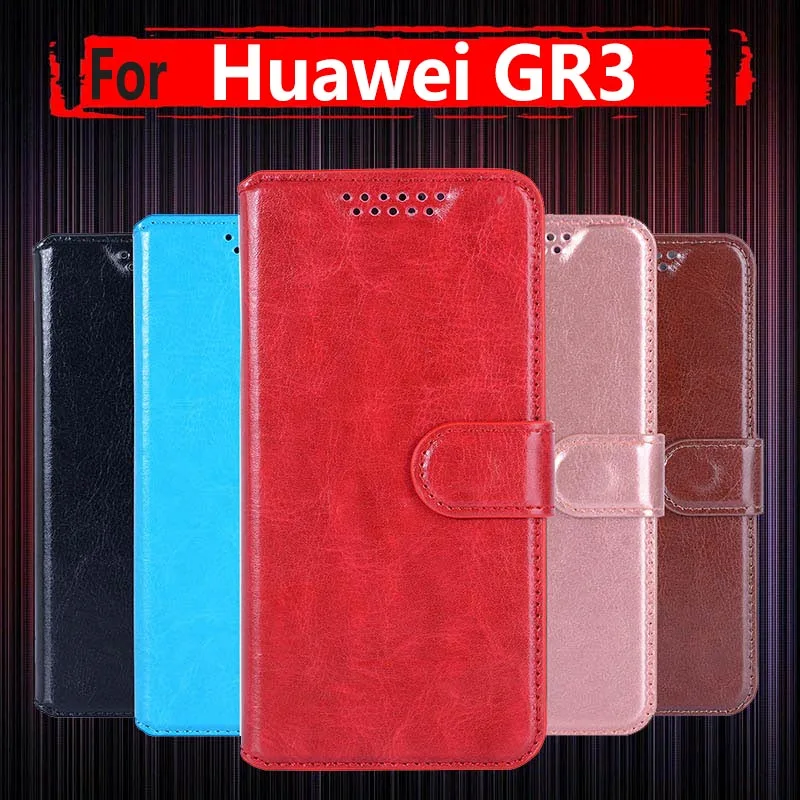 For Huawei GR3 Case Cover 5.0 inch PU Leather Wallet Phone Case For Huawei GR3 TAG-L21 TAG-L13 TAG-L23 Case Flip