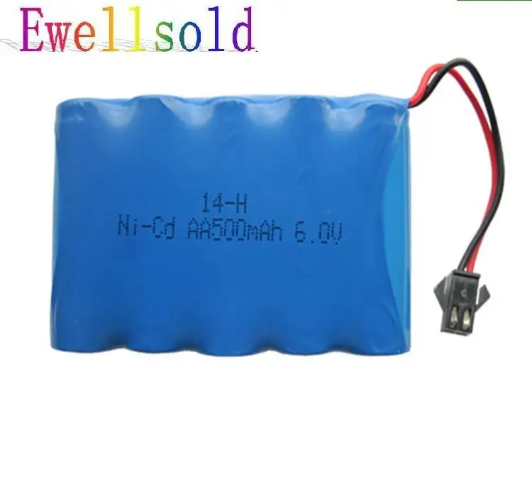 6v batterij 500mah nicd ni-cd aa batterijen batterij 6v batterij voor speelgoed auto rc boot speelgoed 2 stks/partij gratis verzending