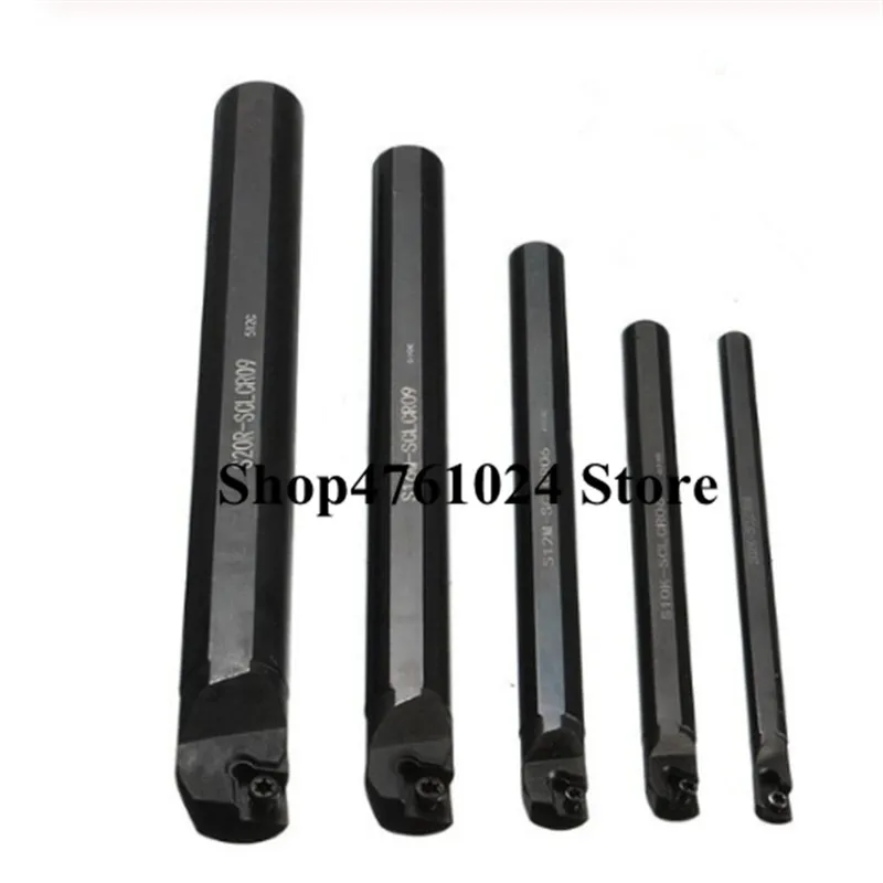 

6PCS 6mm 8mm 10mm 12mm 16mm 20mm SCLCR06/SCLCR09 Lathe Turning Holder Boring Bar Insert For Semi-finishing