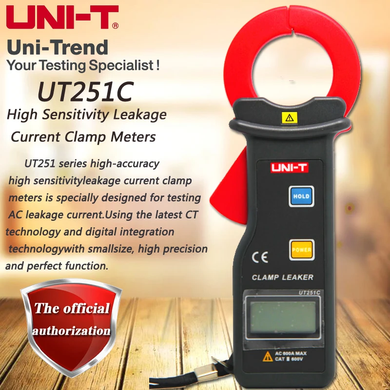 

UNI-T UT251C High Precision Clamp Leakage Meter 600A Leak Ammeter Data Storage RS-232 Transmission Auto Power Off
