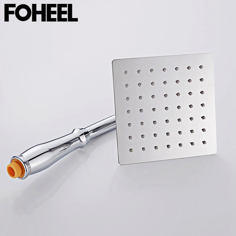 FOHEEL 8 Inch Shower Head Stainless Steel Shower Head Water Saving Bathroom Rain SPA Square Handheld Shower Head image 6