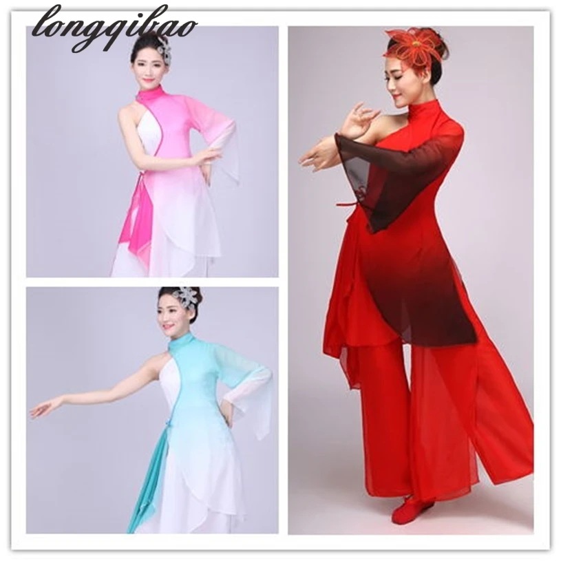 The new ink dance solo classical dance costume ethnic Younger middle-aged fan dance costume TB125