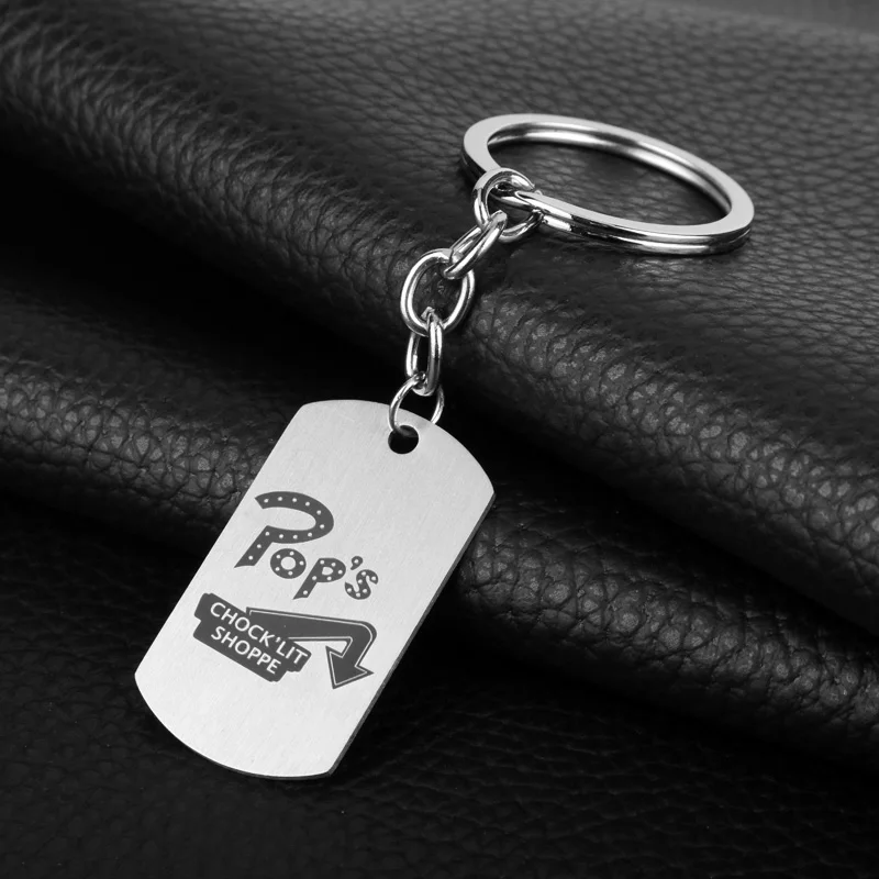 dongsheng TV Riverdale Keychain South side serpents Chock\'lit Shoppe Jughead Jones Metal  Pendants Keyring Women Men Jewelry -50