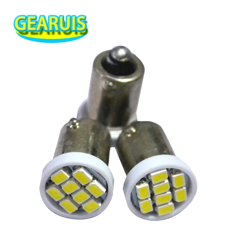 

200pcs Truck LED BA9S T4W 24V 8 SMD 1206 3020 8 LED Car Auto light Bulbs Instrument Light Indicator Lamps White Red Blue Yellow