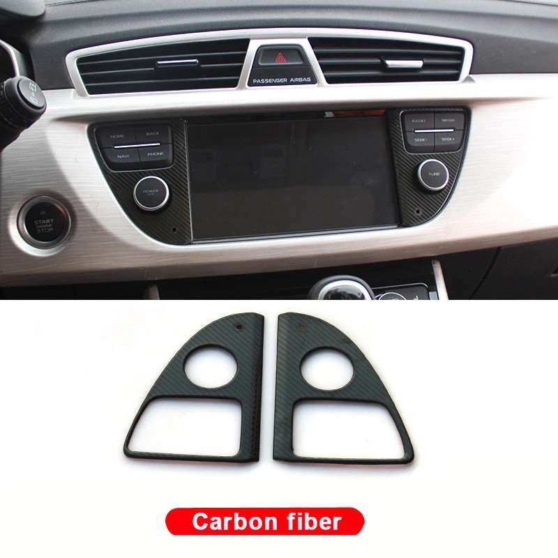 For Geely Atlas Emgrand NL-3 Proton X70 2017 2018 Carbon Car Screen Switch Button Frame Panel Cover Trim car styling Accessories