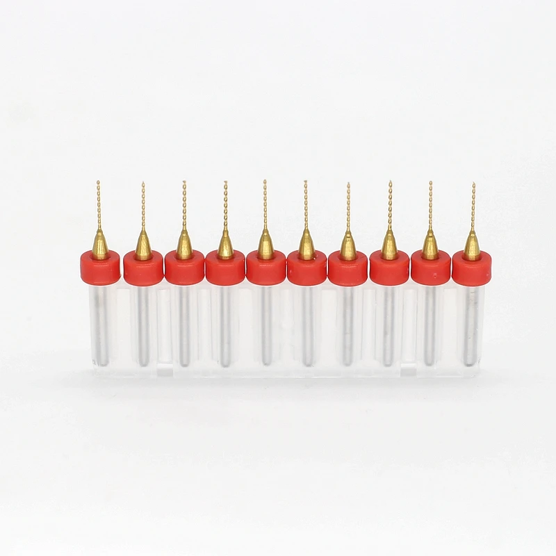 Hangxin 0.6-1.5 Mm Karbit PCB Bor Bit Set 10 Pcs Logam Pengeboran Cutter CNC Router Pengeboran Woodworking Alat bor