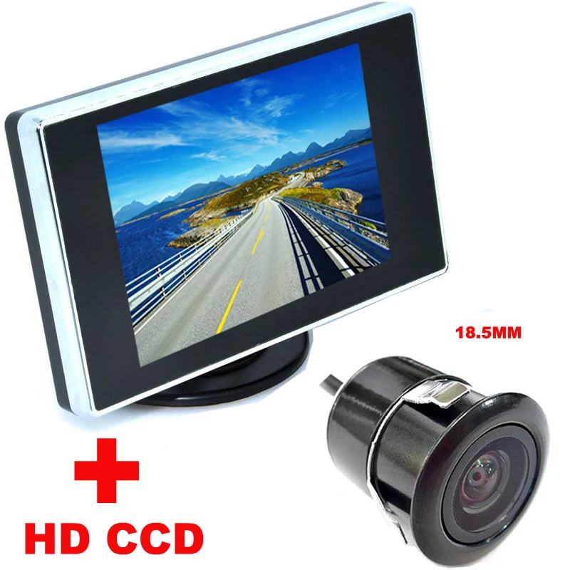 

2 in 1 Auto Parking Assistance system 3.5 inch Color LCD Car Video Monitor + 18.5mm CCD CCD Car Rear View Camera backup Camera