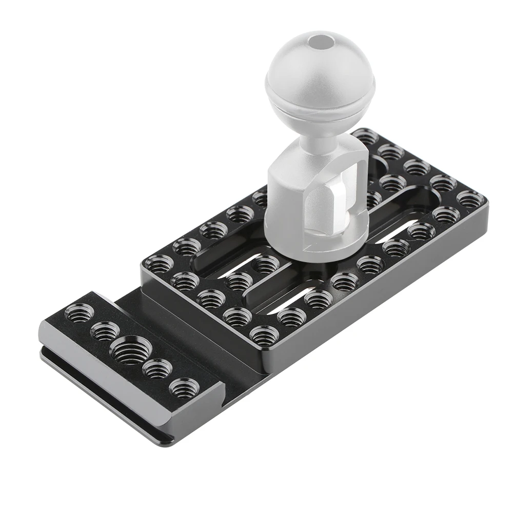 CAMVATE Aluminum Camera Baseplate Cheese Plate With NATO Rail Mount & 1/4\