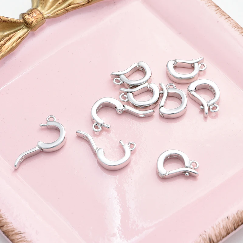 12*8mm Accessories Buckles  for Jewelry Bracelet Clasps Hooks Diy Jewelry Woman Bracelet Necklace Findings Making