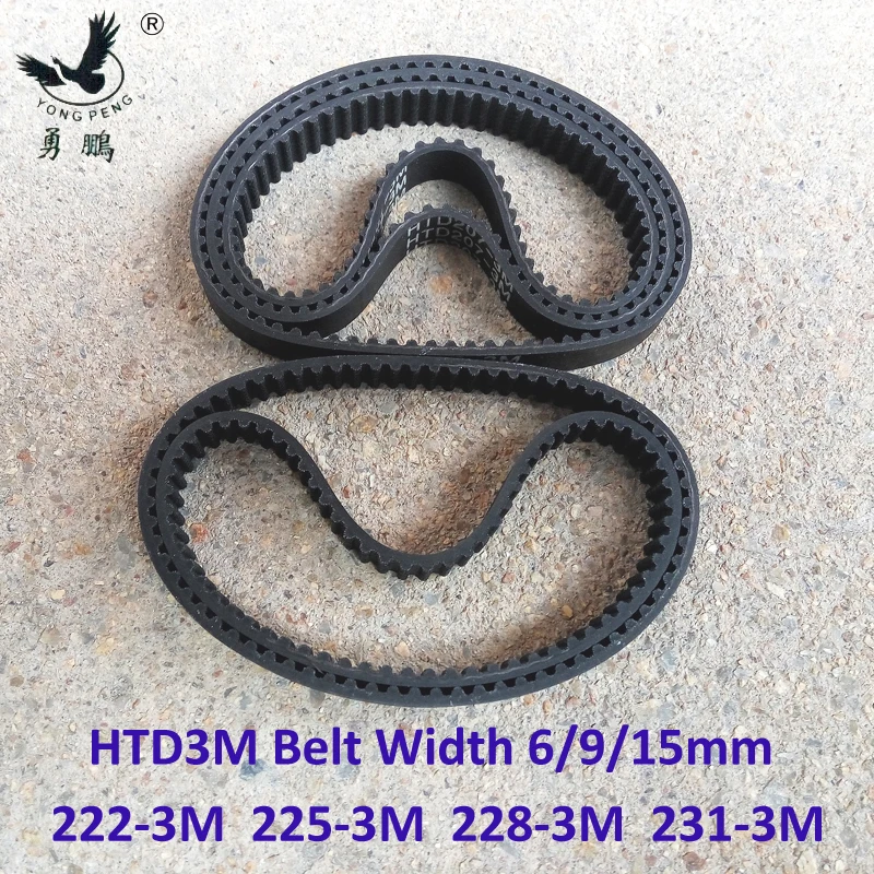 

HTD 3M Timing belt length 222 225 228 231 width 6/9/15mm Teeth 74 75 76 77 HTD3M synchronous pulley 222-3M 225-3M 228-3M 231-3M