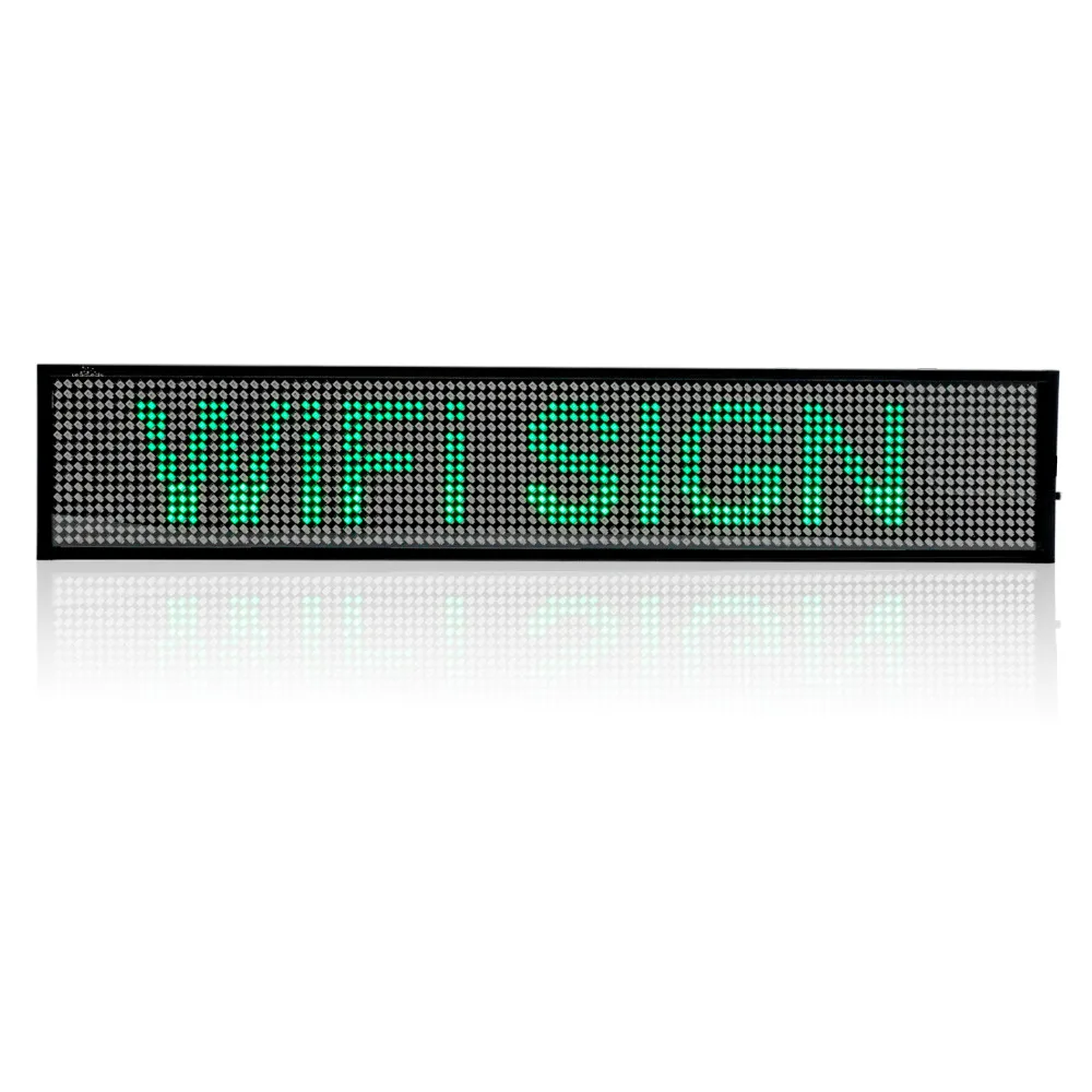 50cm Android WIFI wireless Remote Control Programmable Scrolling Message LED Advertising Display Board Green sign