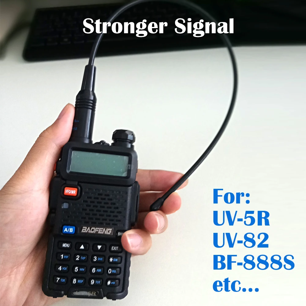 Baofeng NA-771 Antenne Gain NA771 Walkie Talkie Antenne SMA-F 39cm UHF VHF Signal Verlängern Verstärker für UV-5R BF-888S UV-82