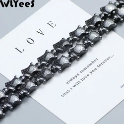 WLYeeS tortoise shaped Natural Black Hematite beads Profiled Loose bead for DIY Jewelry bracelet Pendant Making Accessories GIft
