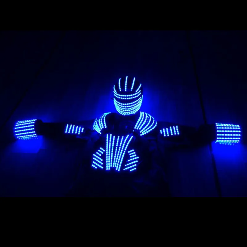 LED light luminous robot suit with helmet and stilts for parties bars ballroom dancing clothes/led costume dj light suit dance