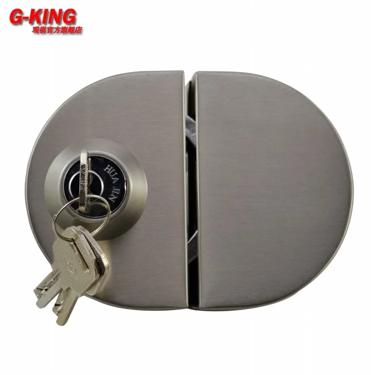 Non perforated glass door lock double door glass anti-theft lock double glass anti-theft lock store glass lock 666A