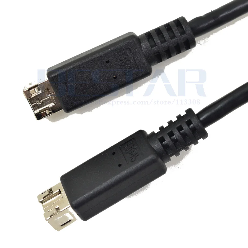 60CM Black IEEE-1394b Firewire 800 1394B Premium Cable 9 Pin to 9 Pin Male to Male 2 Foot (0.6m) for Data Transfer
