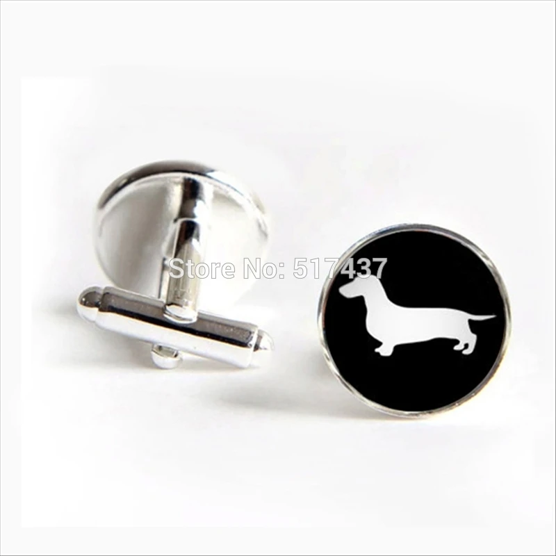 

J-262 wholesale Dachshund Cufflinks Hunter Hound Cuff Link Dog Lover's Gifts Men Cufflinks High Quality