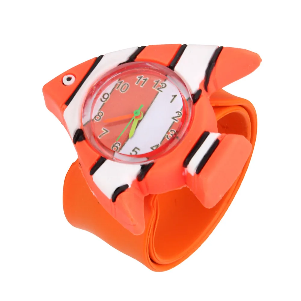 Nova moda pulseira de silicone com desenho de animal fofo pulseira de relógio de pulso para bebês presente para crianças de alta qualidade ll