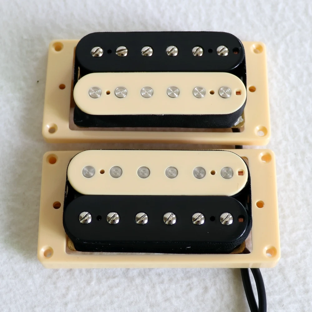 With demo Donlis Vintage Alnico 5 humbucker guitar pickups in black/white/Ivory With 4 conductor Wire