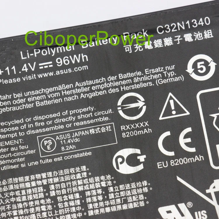 Original quality  C32N1340 Laptop Battery For NX500 NX500J NX500JK Series 11.4V