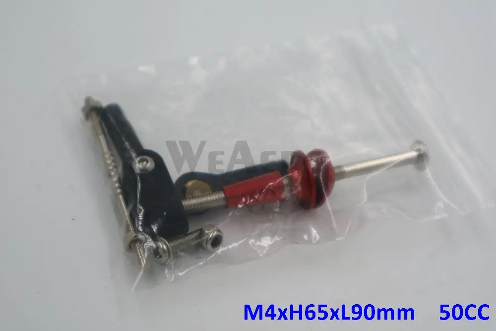 Aluminum Control Horn Assembly for 50cc RC Airplane (M4xH65xL90mm)