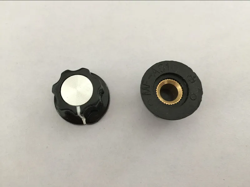 1pcs Skirted Knob A01 For Standard Pots Black D 20mm H 12mm Hole Diameter 6mm