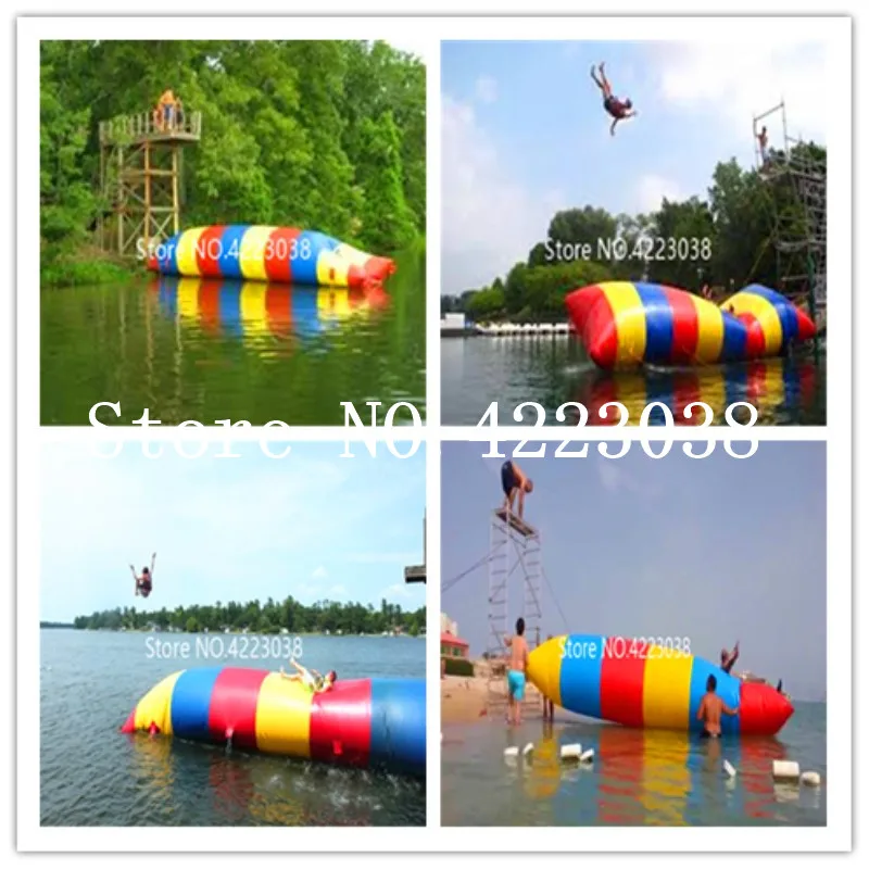 Free Shipping Door To Door 5m*2m Inflatable Water Blob,Water Jumping Bag Inflatable Aqua Trampoline For Sale