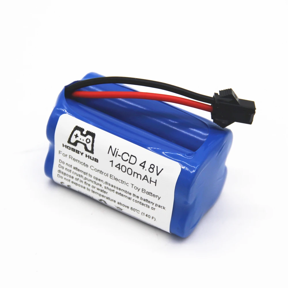 Hobby Hub 4.8v 1400mah Ni-Cd Battery nicd AA 4.8v rechargeable battery pack for RC cars 4.8v RC boat toy Battery 4.8 V 1400