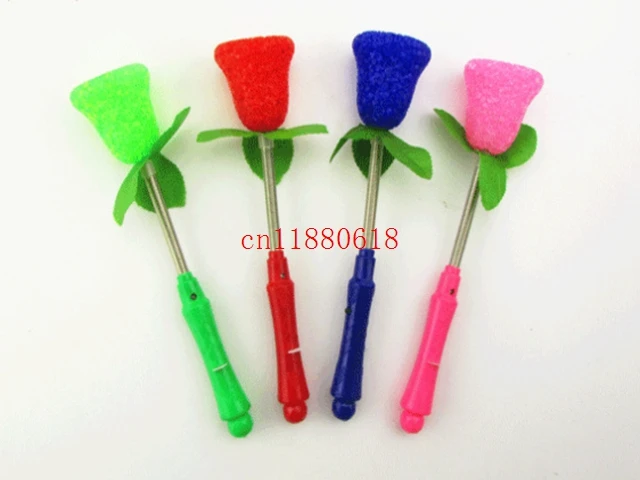 

Free Shipping LED glow star wand glow star rose heart shaped stick flashing light glow stick for concert and party supplier