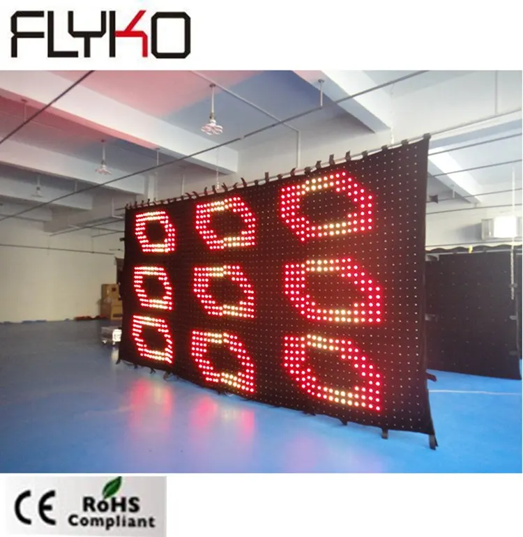 P7 vision cloth curtain 2.5m high by 5m width dj led curtain booth for event