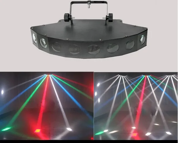 Barre de faisceau de ventilateur à 8 faisceaux LED, haute luminosité, lumières laser à faisceau lumineux, EAU RGBW, lumière disco pour club DJ