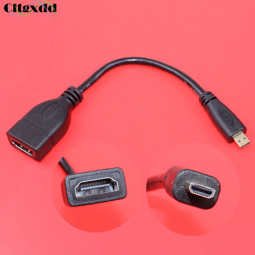 cltgxdd 1080P Micro HDMI Converter Micro HDMI Male to HDMI Female Small to big HDMI Adapter cable for tablet pc tv mobile phone