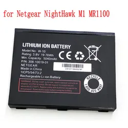 Original 3.8V 5040mAh W-10 Battery For Netgear NightHawk M1 MR1100 W10 Wireless Router Rechargeable Batteries