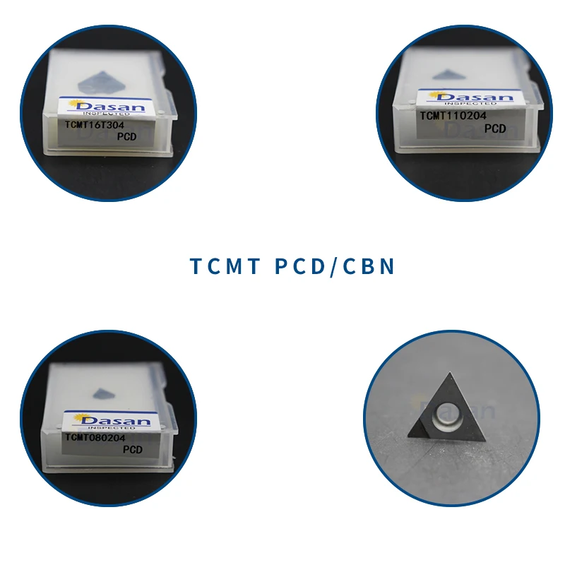 10pcs TCMT090204 TCMT16T304 TCMT110204 PCD CBN Turning Inserts Diamond Tool High Hardness Cutter Blade for CNC Lathe Machine