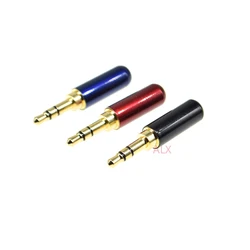 1/3PCS Mini Jack 3.5mm 3 Poles Male Plug Aluminum Shell Stereo 3 Pin 3.5mm Plug Wire Connector Heaphone Plug Earphone Jack diy