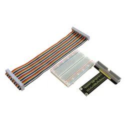 Keyestudio Raspberry Pi T-type GPIO Shield V1 +40P Colorful Ribbon Cable+400-hole Breadboard For Raspberry Pi A+/B+/3B
