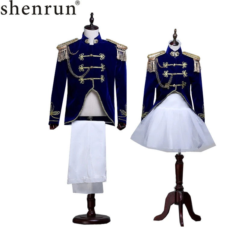 Shenrun мужские и женские костюмы, военная форма, темно-синее платье, сценический костюм, одежда для фотостудии, для свадебной вечеринки, выпускного