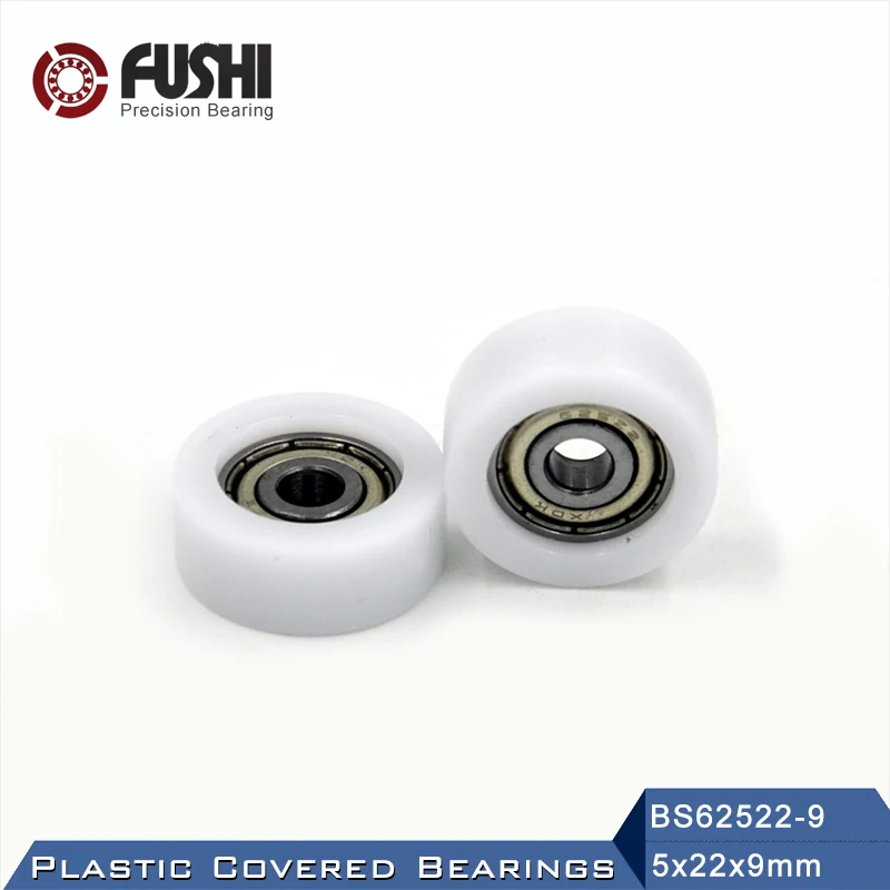 

625 ZZ Ball Bearing Covered With POM Plastic 5*22*9 mm ( 2 PCS ) Plastic Pulley Bearings 625 Z 2Z