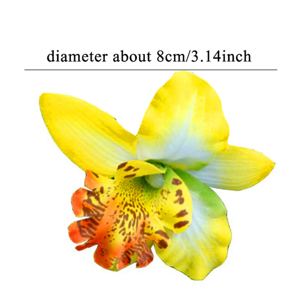 1PC Handmade Chic Thailand Orchid Flower Hair Clips DIY Elegant Boho Women Girls Hairpins Barrettes Hairgrips Hair Accessories